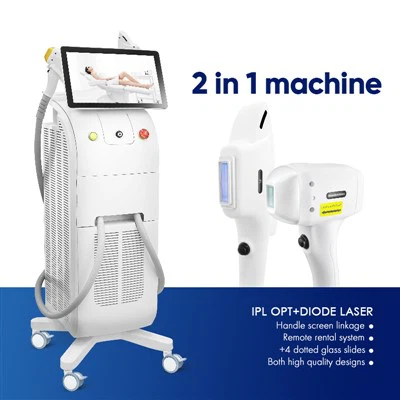 הצערת עור IPL והסרת שיער בלייזר דיודה